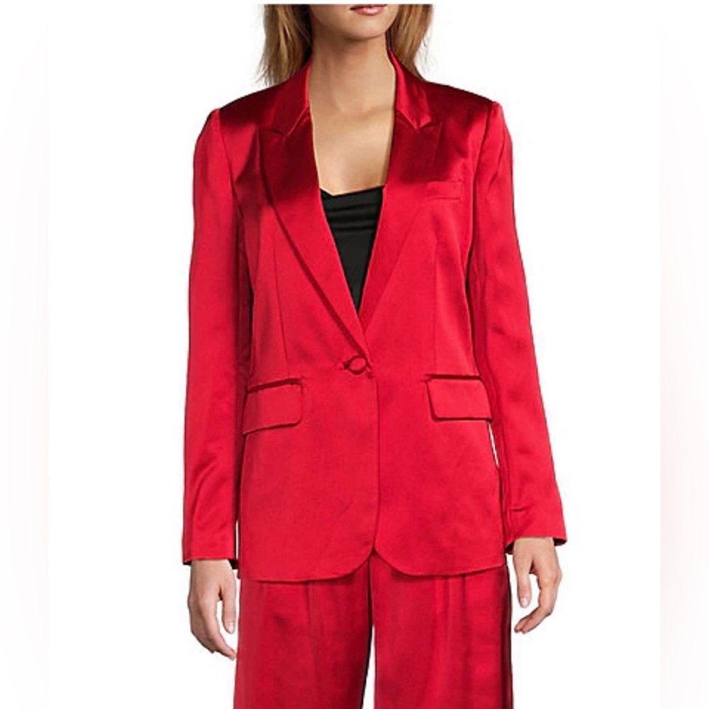 NWT Antonio Melani Bernadette Satin Women's Red Jacket Size 4 Formal Cocktail‎
